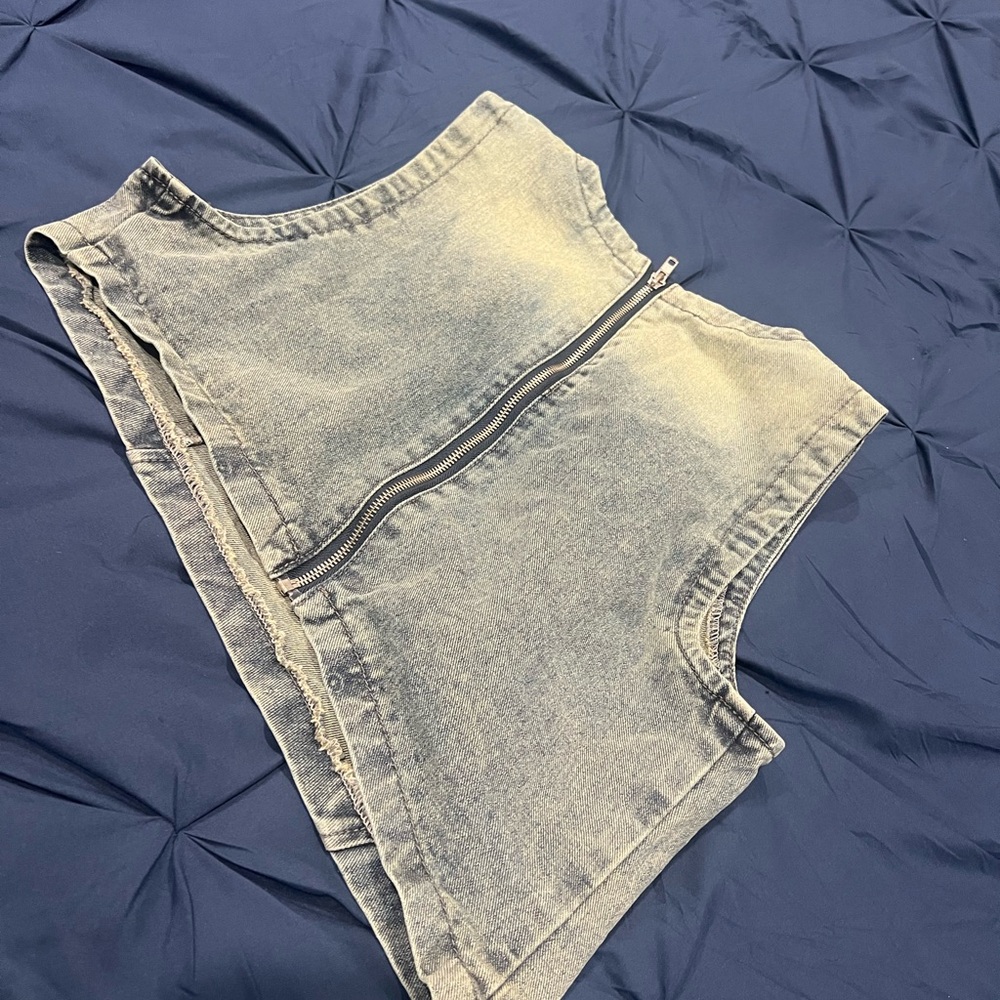 Shape Acid Wash Denim Set – Crop Top & Flare Jeans - Picture 4 of 8